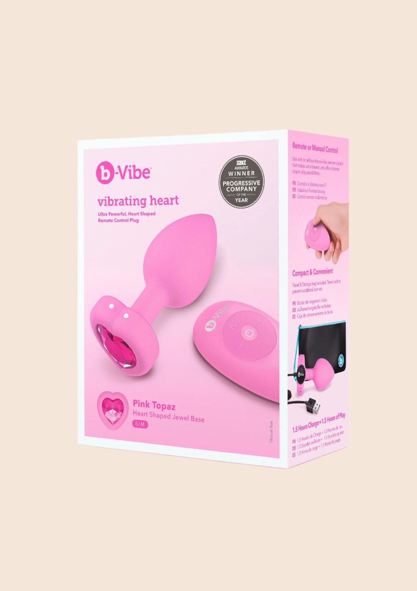 B-Vibe Vibr Heart Plug S/M