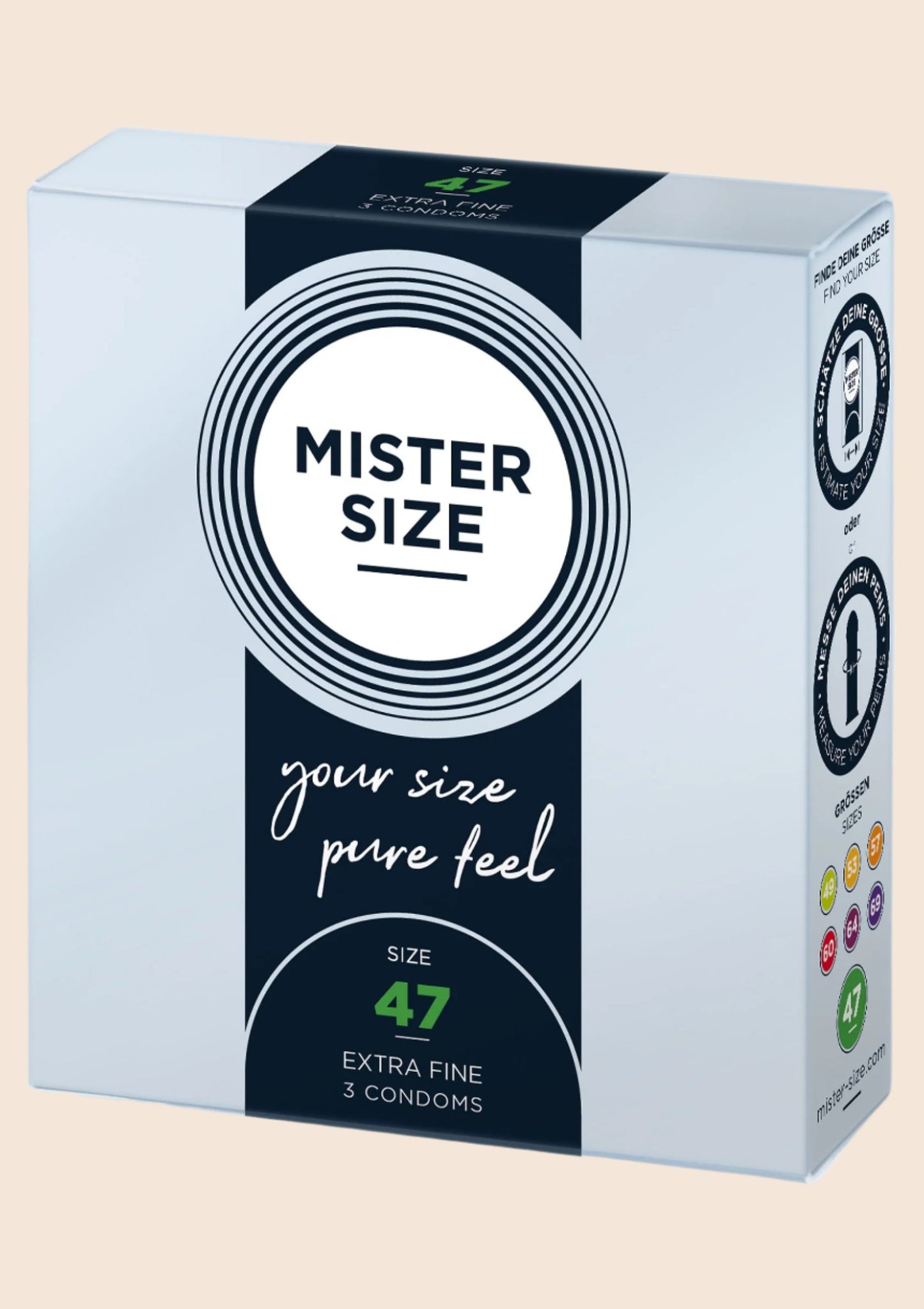 Mister Size 47mm Condoms 3pcs - Condoms