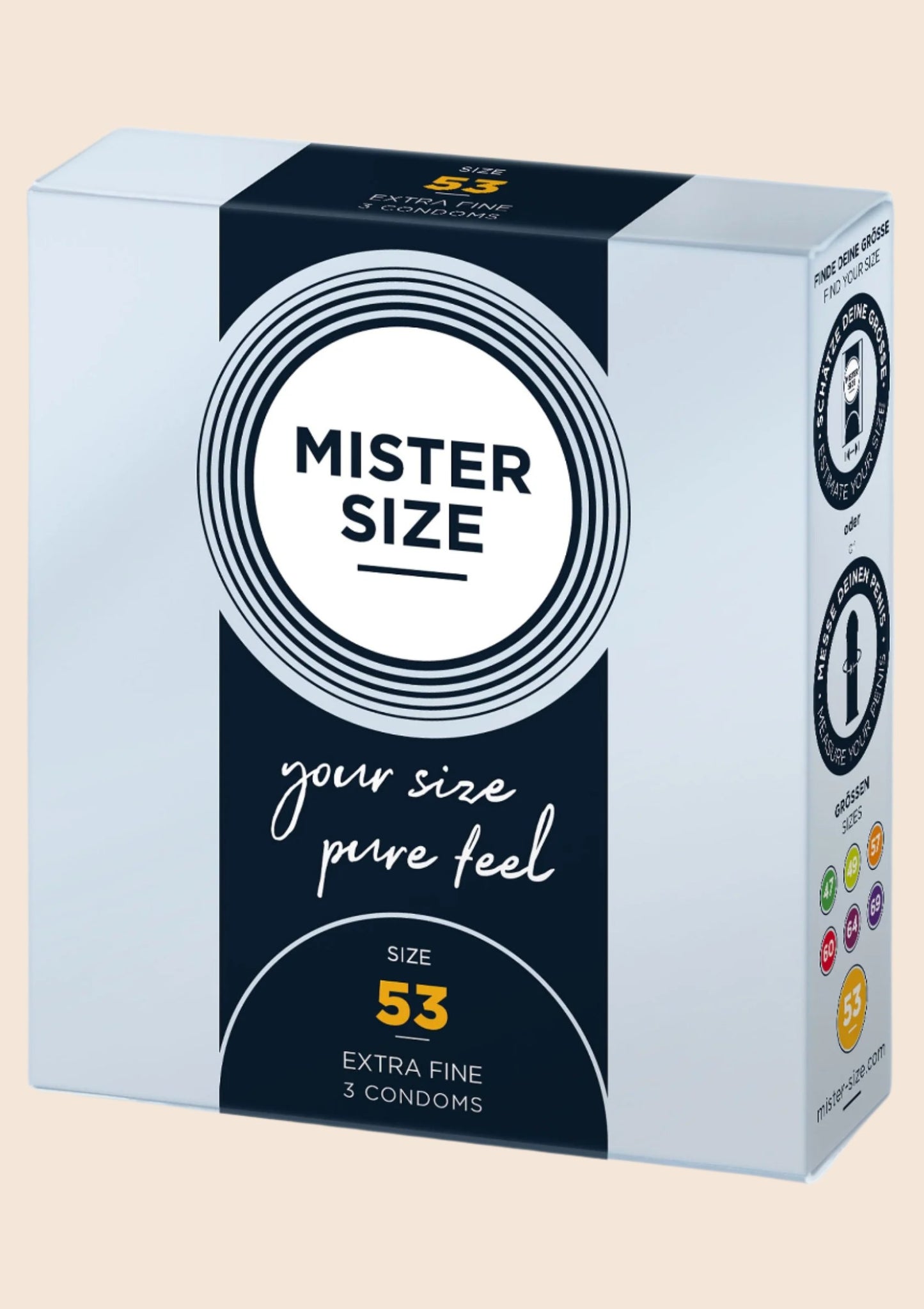 Mister Size 53mm Condoms 3pcs - Condoms