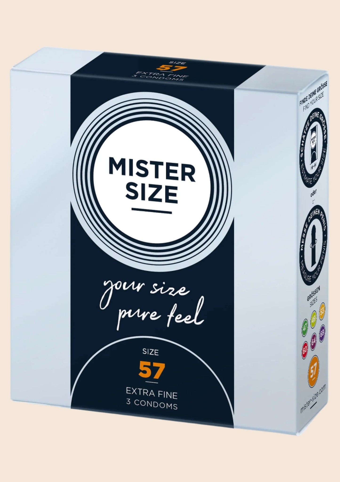 Mister Size 57mm Condoms 3pcs - Condoms