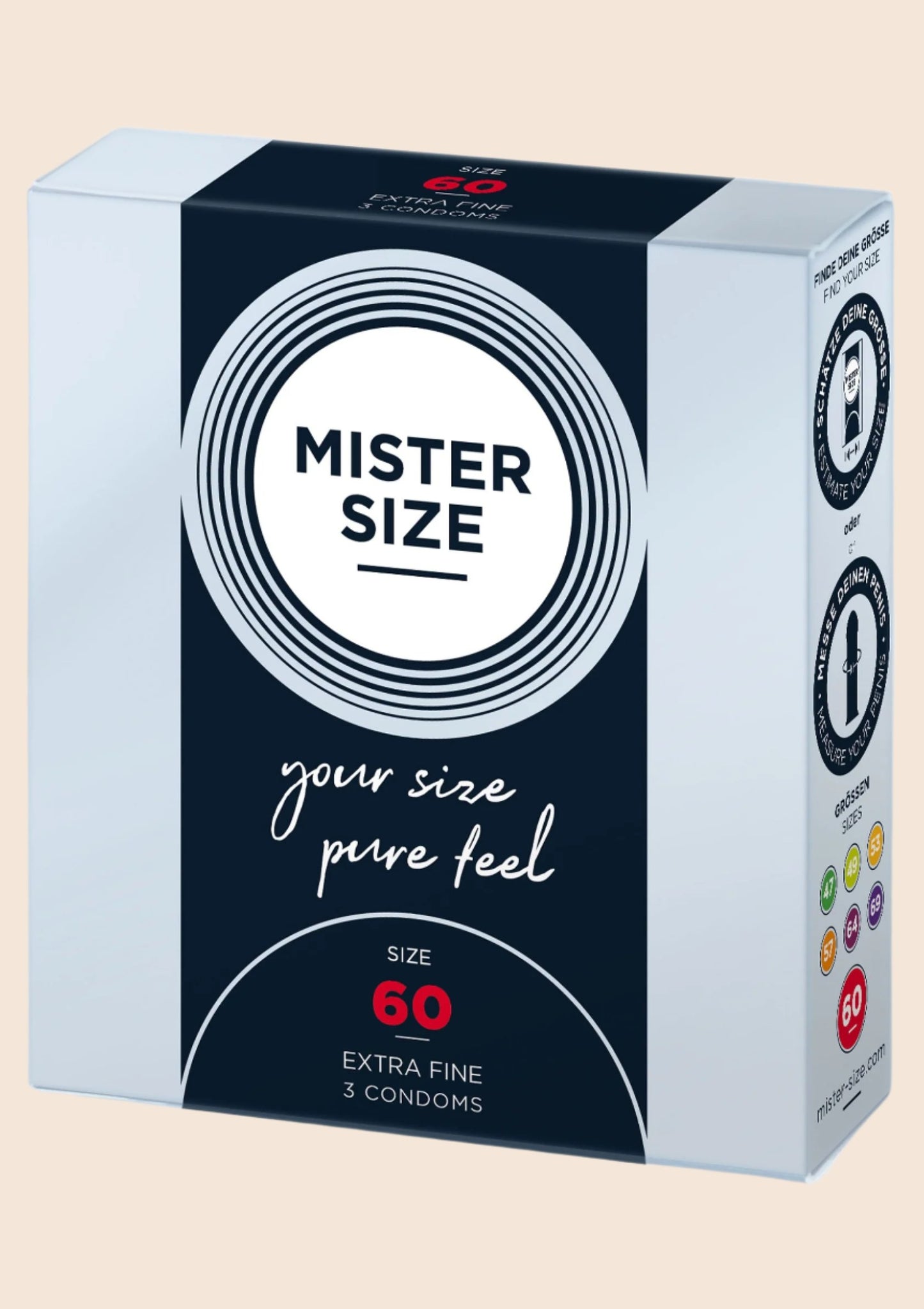 Mister Size 60mm Condoms 3pcs - Condoms