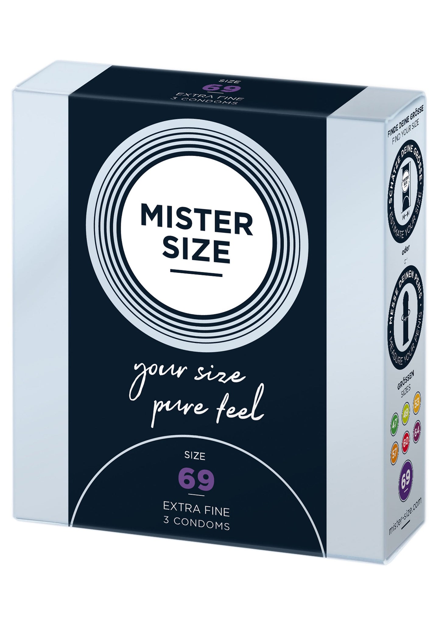 Mister Size 69mm Condoms 3pcs - Condoms